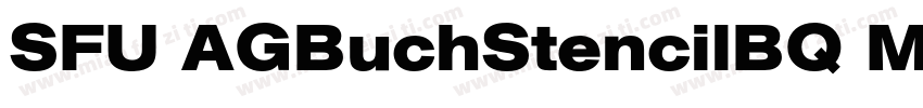 SFU AGBuchStencilBQ Medium字体转换